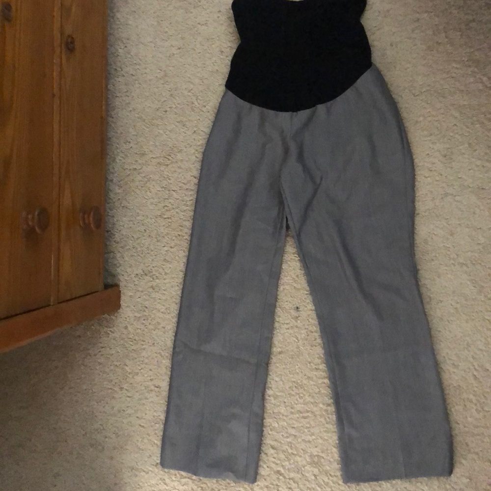 Grey maternity dress pants